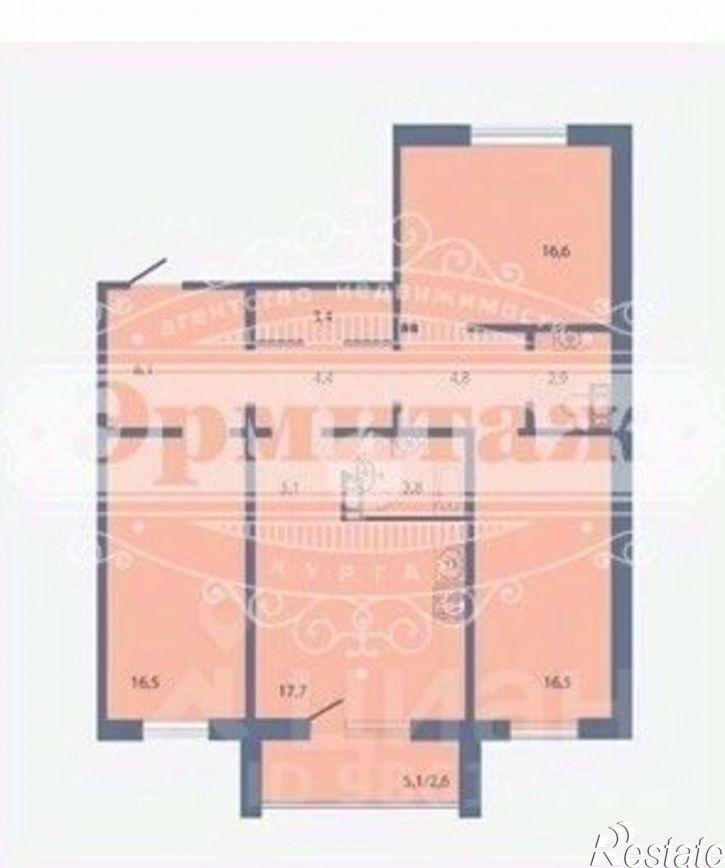 3-комн квартира жилой район Заозёрный, 13-й микрорайон, 4