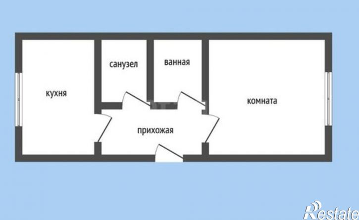 1-комн квартира улица Красина, 29,  д. 29