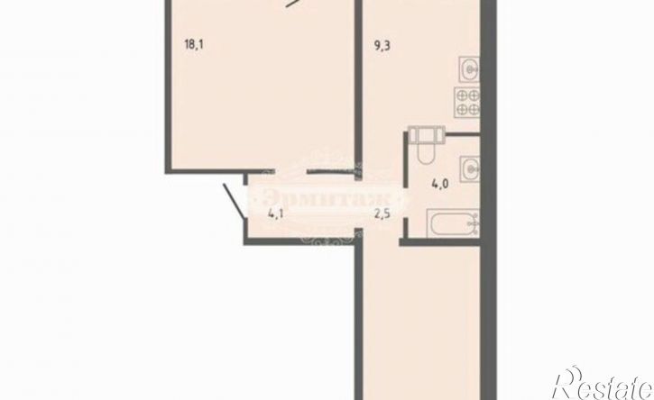 2-комн квартира жилой район Заозёрный, 16-й микрорайон, ЖК Заозёрный