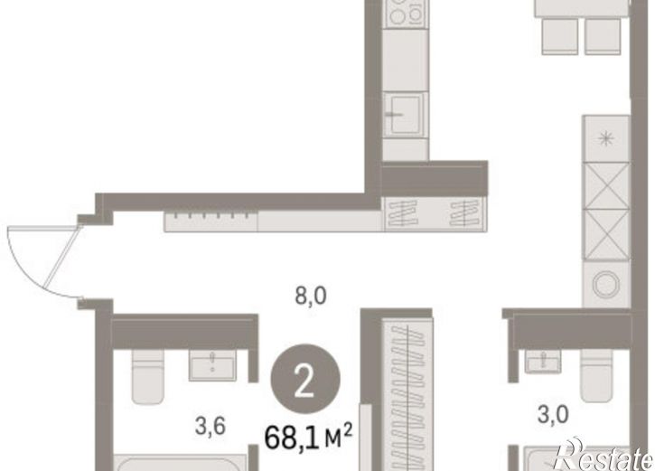 3-комн квартира в новом доме ул Пролетарская, 40а,  д. 40а