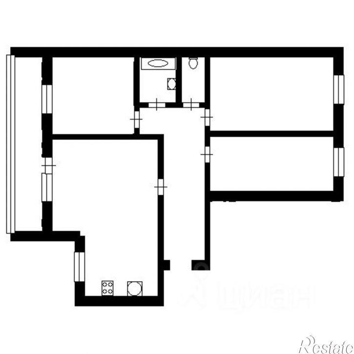4-комн квартира ул Бурова-Петрова, 1,  д. 1