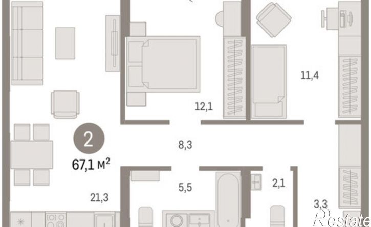 3-комн квартира в новом доме ул Пролетарская, 40а,  д. 40а