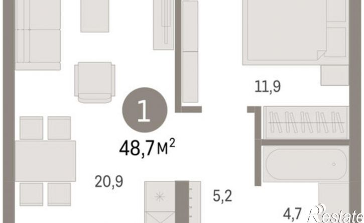 2-комн квартира в новом доме ул Пролетарская, 40а,  д. 40а