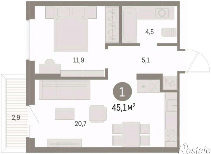 2-комн квартира в новом доме ул Пролетарская, 40а,  д. 40а
