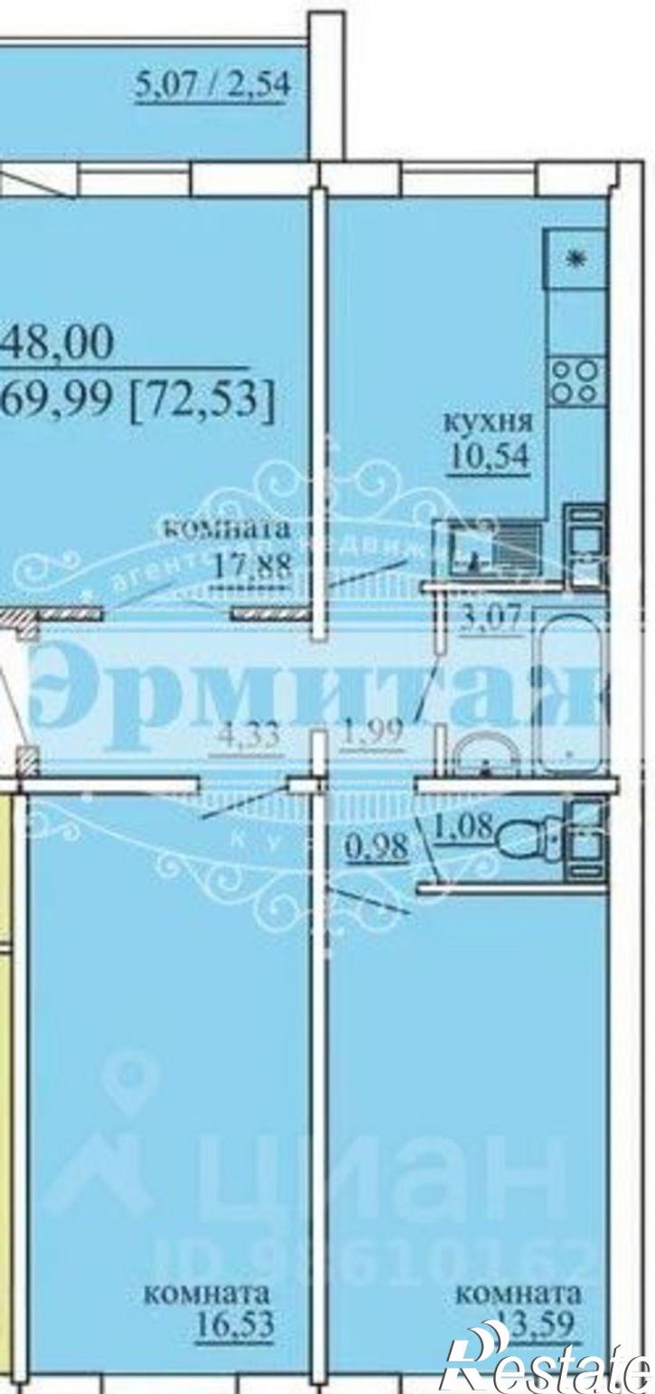 3-комн квартира ул Алексеева, 4а,  д. 4а
