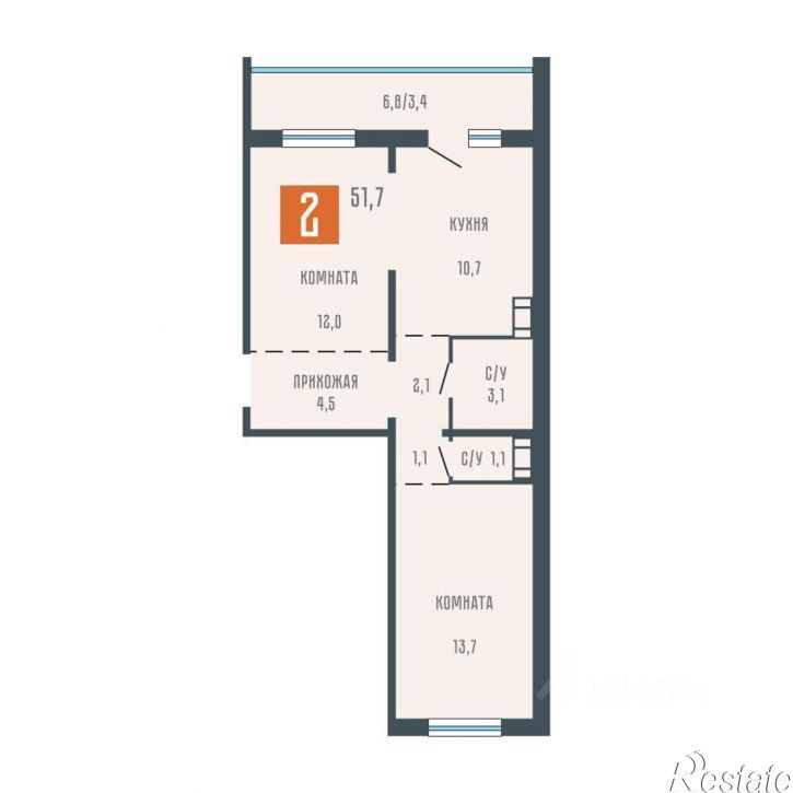 2-комн квартира в новом доме ул Тимофея Невежина, 3д 2,  д. 3д 2,  к. 2