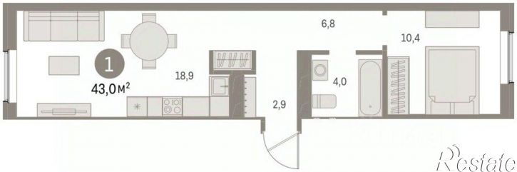 2-комн квартира в новом доме ул Пролетарская, 40а,  д. 40а