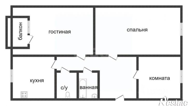 3-комн квартира ул Карбышева, 12,  д. 12
