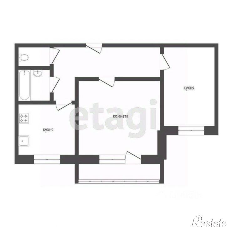 2-комн квартира ул Галкинская, 37,  д. 37