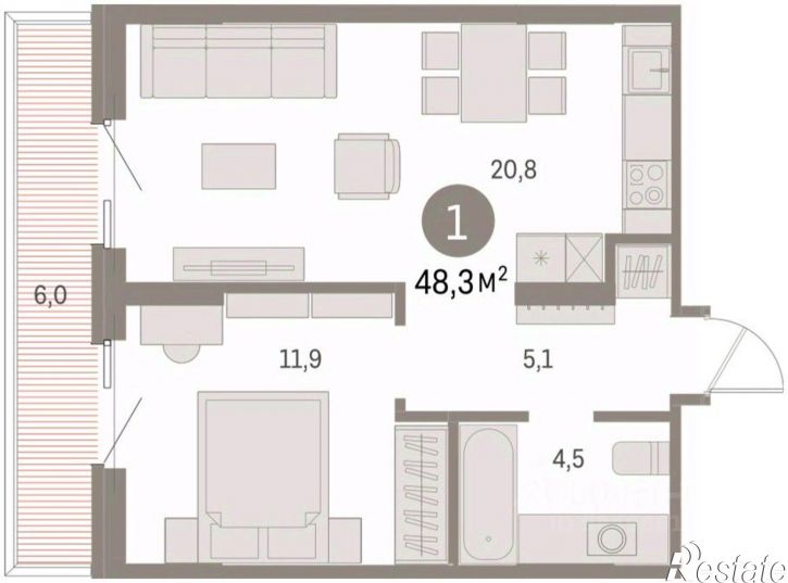 2-комн квартира в новом доме ул Пролетарская, 40а,  д. 40а