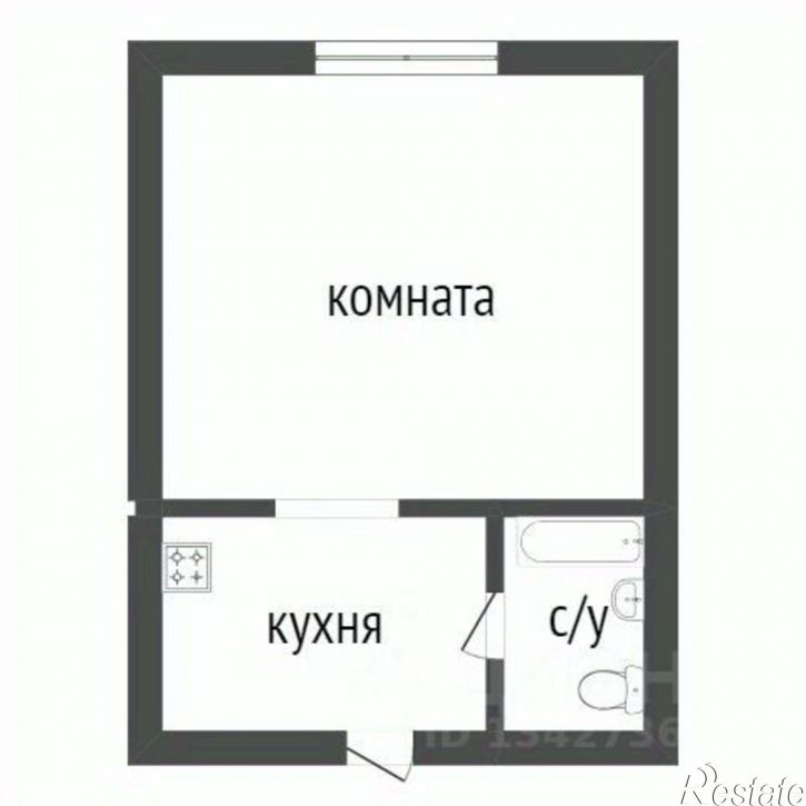 1-комн квартира ул Половинская, 8,  д. 8