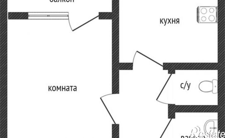 1-комн квартира жилой район Заозёрный, 6-й микрорайон, 1