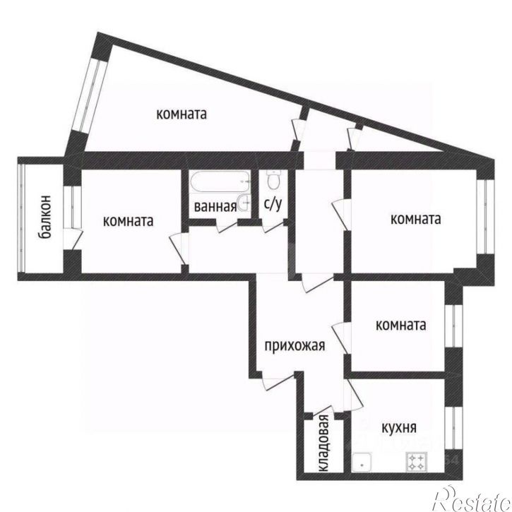 4-комн квартира городской округ Курган