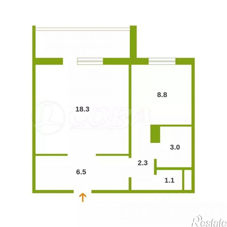 1-комн квартира ул 9 Мая, 4в,  д. 4в