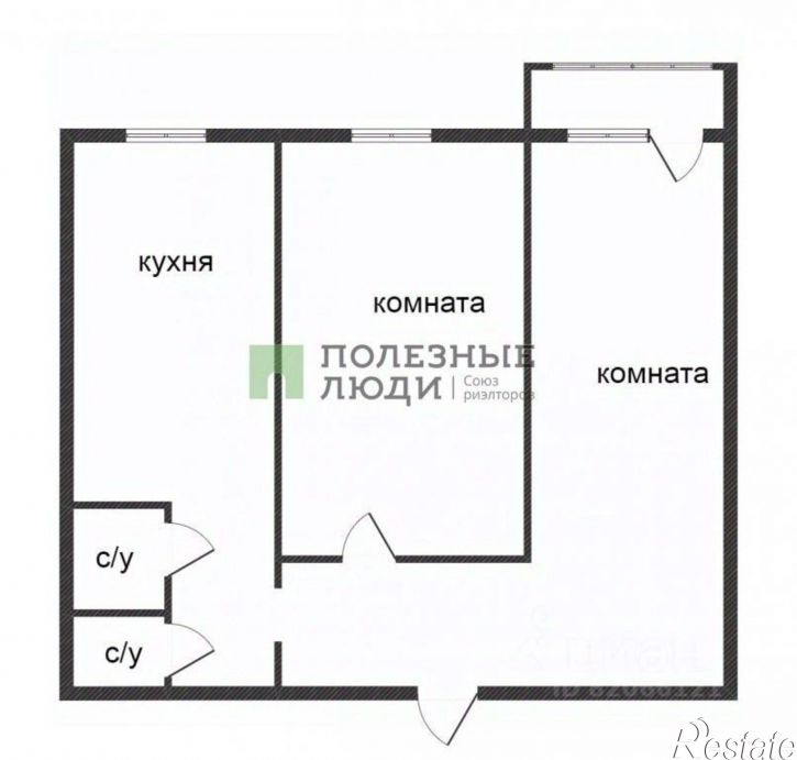 2-комн квартира ул Криволапова, 21,  д. 21