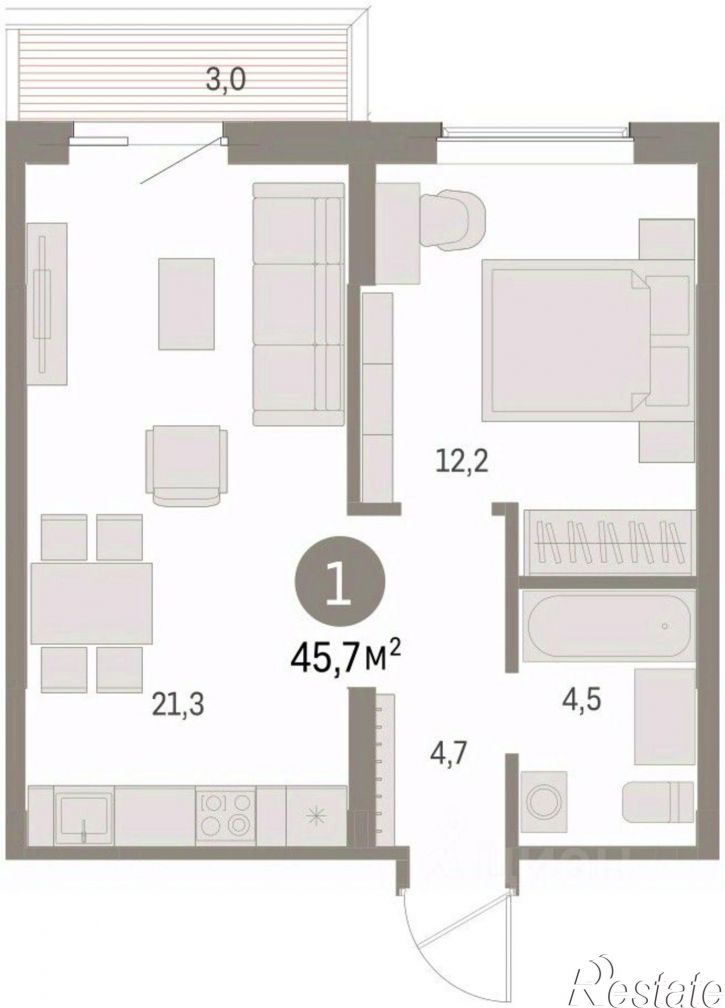 2-комн квартира в новом доме ул Пролетарская, 40а,  д. 40а