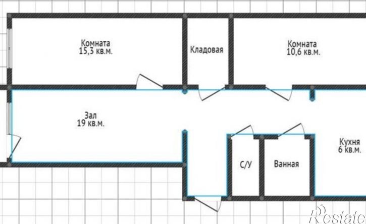 3-комн квартира жилой район Заозёрный, 3-й микрорайон, 8