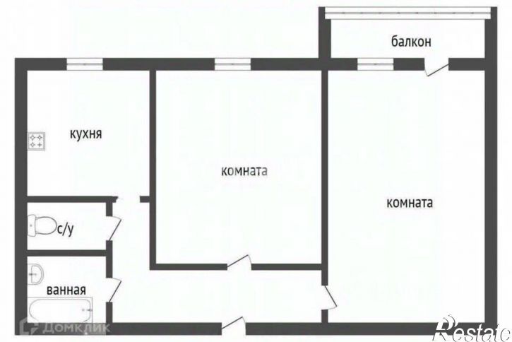 2-комн квартира городской округ Курган
