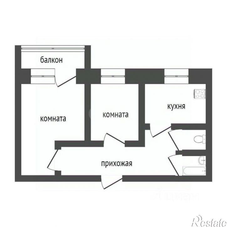 2-комн квартира Садовая улица, 50,  д. 50