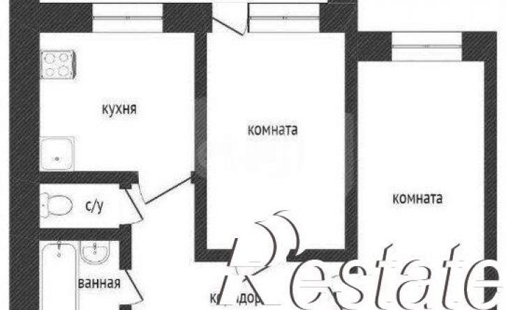 2-комн квартира жилой район Заозёрный, 1-й микрорайон, 15