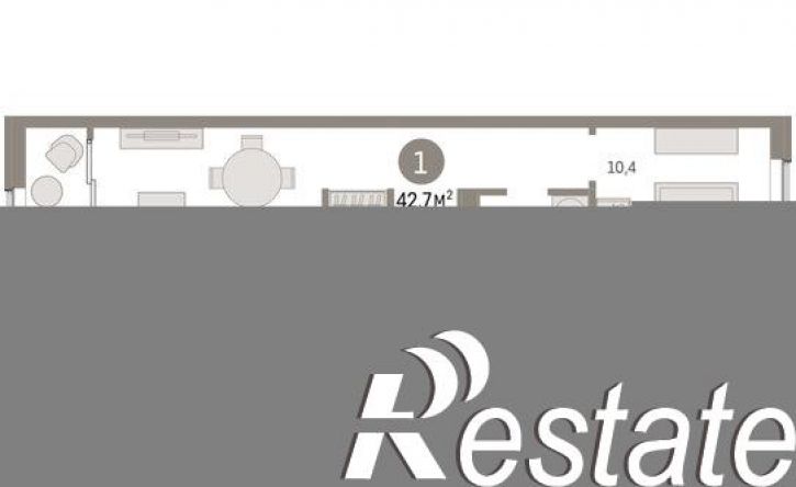 1-комн квартира в новом доме Пролетарская улица, 40,  д. 40