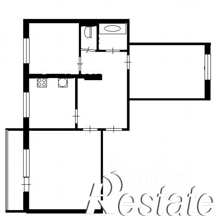 3-комн квартира Курган г., Заозерный, 5-й мкр., д.16