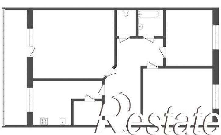 3-комн квартира улица Кулибина, 1Б,  д. 1Б