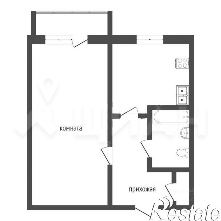 1-комн квартира улица Куйбышева, 153,  д. 153