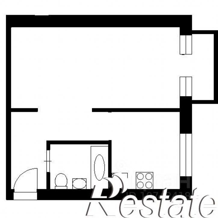 1-комн квартира Половинская улица, 6,  д. 6