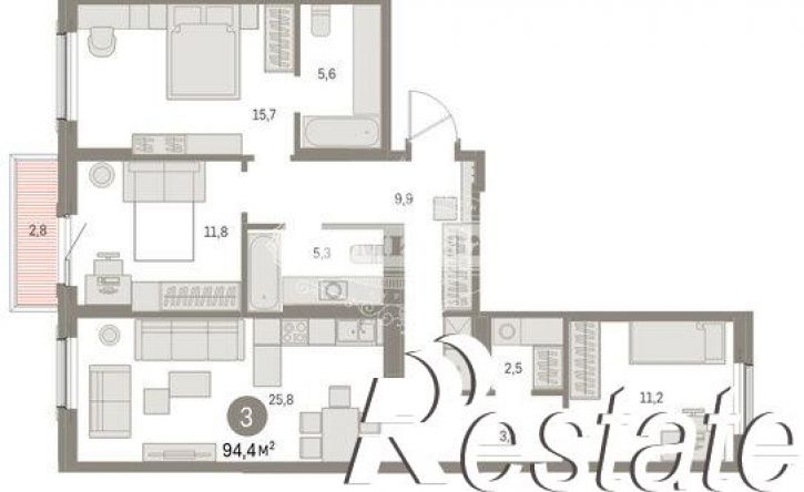 3-комн квартира Пролетарская улица, 40,  д. 40