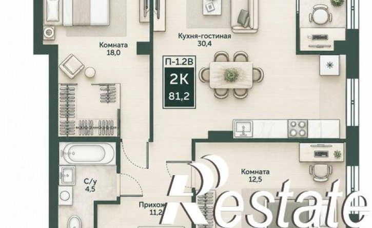2-комн квартира улица Витебского, 5,  д. 5