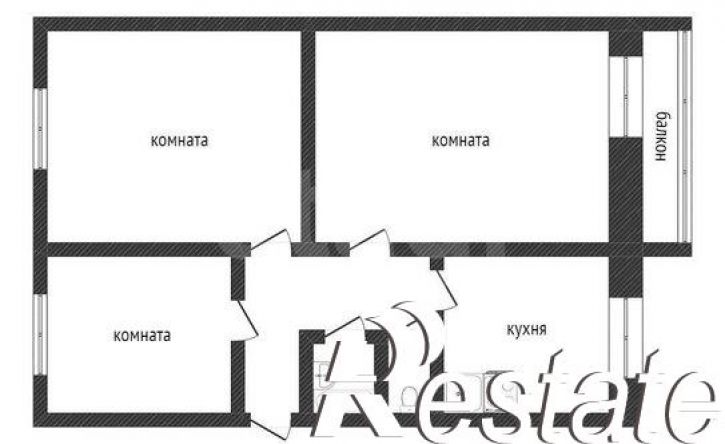 3-комн квартира улица Криволапова, 52,  д. 52