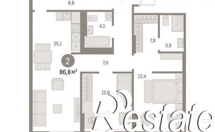 2-комн квартира в новом доме Пролетарская улица, 40,  д. 40