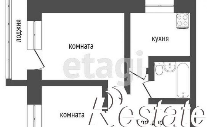 2-комн квартира жилой район Заозёрный, 4-й микрорайон, 31