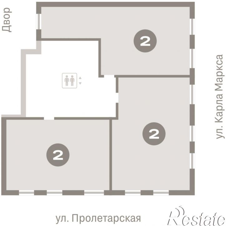 2-комн квартира в новом доме Пролетарская, 38