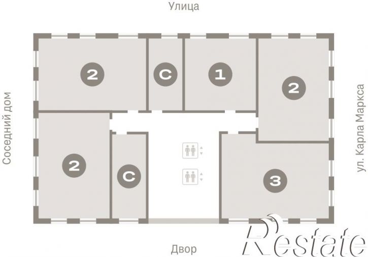 2-комн квартира в новом доме Пролетарская, 38