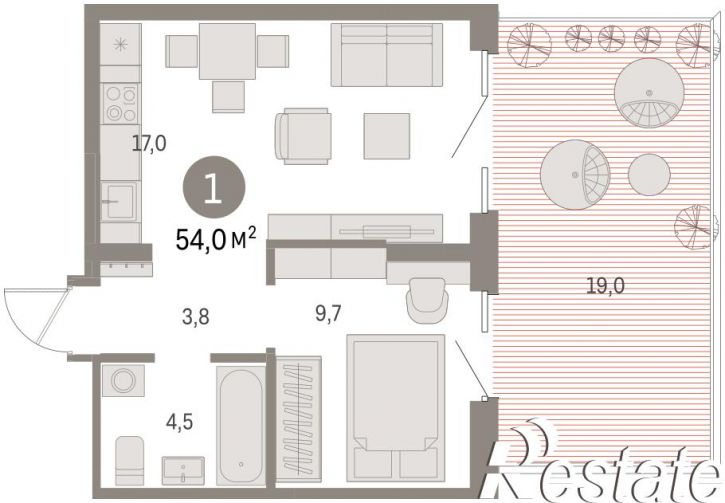 2-комн квартира в новом доме Пролетарская, 38