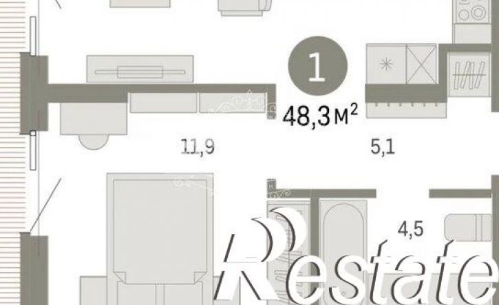 2-комн квартира Пролетарская улица, 40,  д. 40
