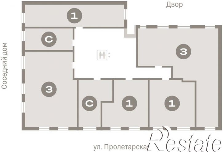 1-комн квартира в новом доме Пролетарская, 38