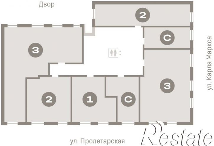 1-комн квартира в новом доме Пролетарская, 38