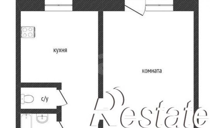 1-комн квартира жилой район Заозёрный, 5-й микрорайон, 34