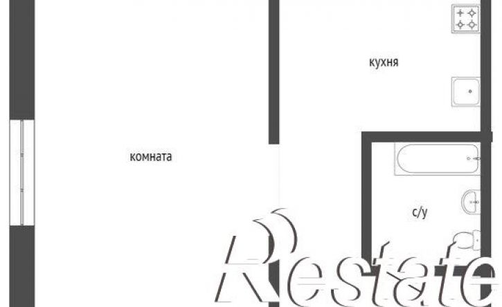 1-комн квартира Пролетарская улица, 41,  д. 41