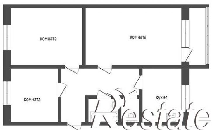3-комн квартира улица Черняховского, 8А,  д. 8А