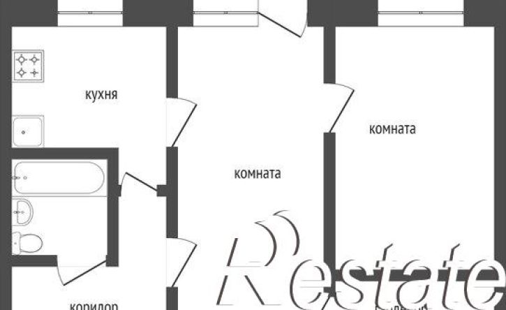 2-комн квартира улица Кирова, 55,  д. 55